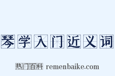 琴学入门近义词是什么意思的图片